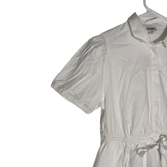 J. Crew Factory Short Sleeve Collared Mini Dress Women's Size 4 in White NWT! - Picture 3 of 5